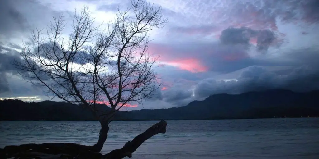 stormy lake