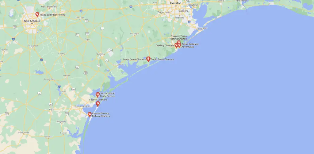 southern coast of Texas